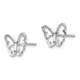 thumbnail image 2 of 925 Sterling Silver Diamond Butterfly Earrings Animal, 2 of 7