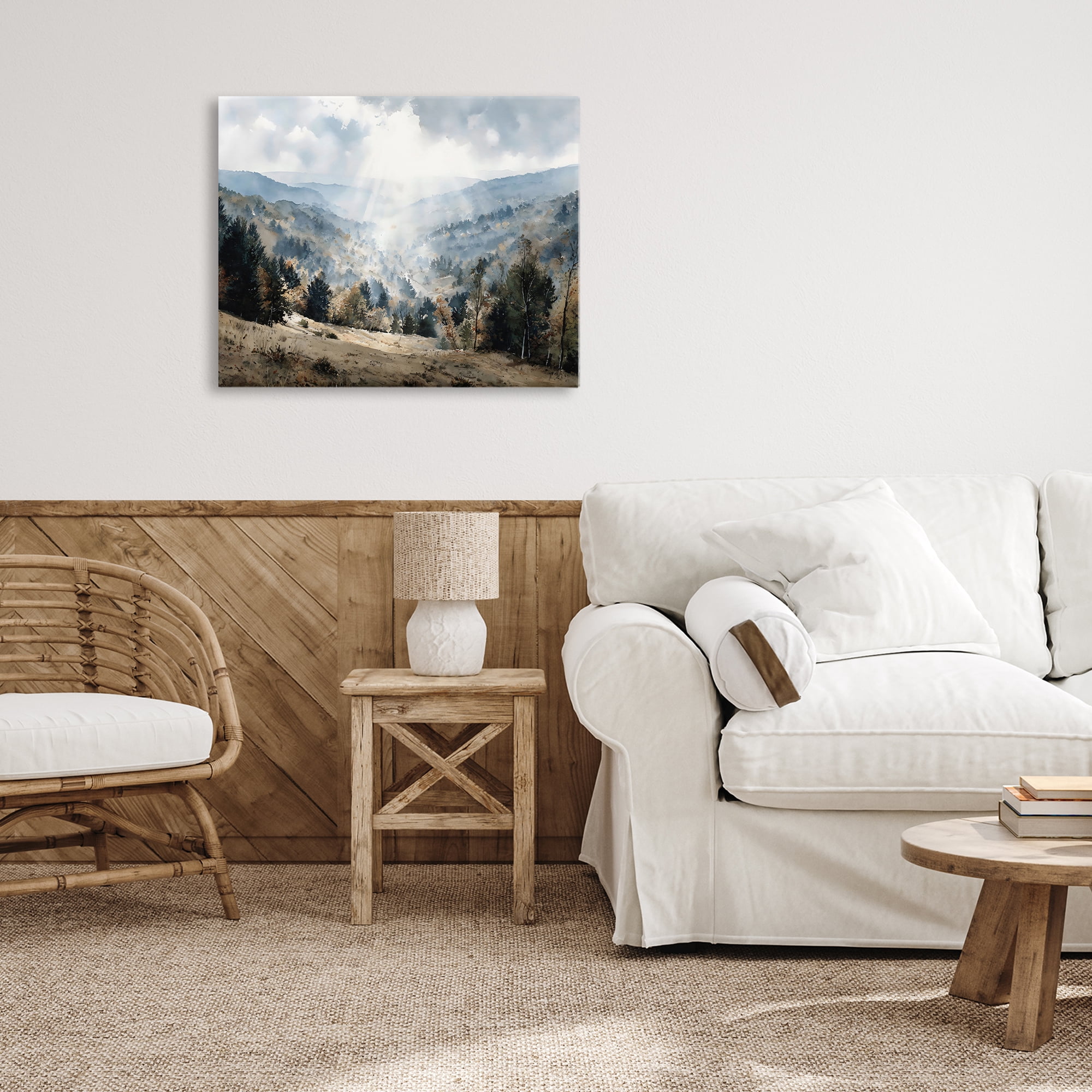 Stupell Industries Sunlit Fall Valley Beams Canvas Wall Art, design by Franklyn Gregory