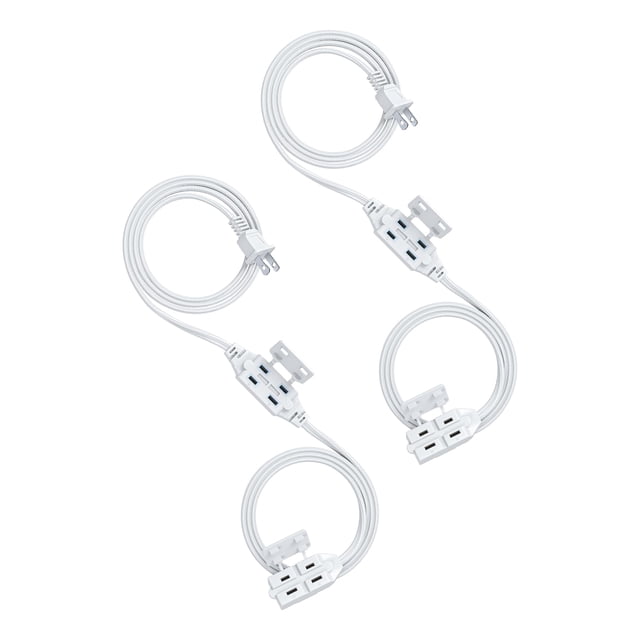 Cable de extensión DEWENWILS de 6 pies, 2 clavijas, 3 enchufes polarizados, x2