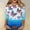 10-Red, variant on Women's 250 Anniversary USA 3/4 Sleeve Shirt, 4th of July American Flag Tops, Plus Size Softest Crew Neck Patriotic Blouses for Women