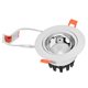 thumbnail image 1 of Foco empotrable LED de aluminio con ángulo ajustable, resistente al polvo, para techo, para sala de estar y dormitorio, 100-264 V, carcasa blanca, color plateado., 1 of 14
