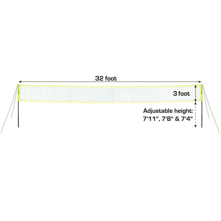 Athletic Works Volleyball and Net Set with Pump