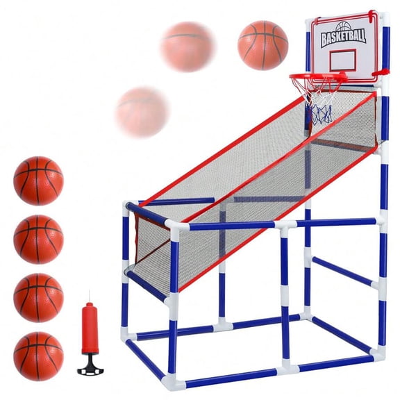 Basketball Hoop Arcade Game, Indoor & Outdoor Mini Basketball Set With Ball & Portable Air Pump, Basketball Shooting Game For Ages 3 