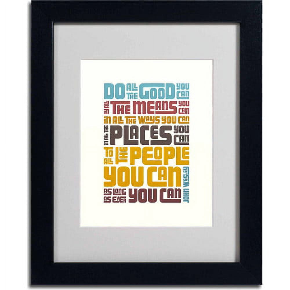 Trademark Fine Art "Do Good III" Canvas Art by Megan Romo, Black Frame