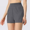 thumbnail image 4 of Teissuly Women'S Solid Color Casual Drawstring Sports Shorts With Pocket, 4 of 7
