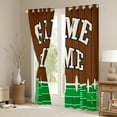 thumbnail image 3 of Manfei Game Time Blackout Curtains Set of 2 (52x84 Each),Boy Ball Sport Window Curtains,Green Brown Beige Curtains and Drapes For Kids,Luxury Bedroom Decor, 3 of 6