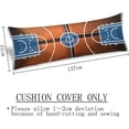 thumbnail image 5 of Basketball Body Pillow Cover Basketball Court Sports Playground Pattern Floor Game Field Long Pillow Case Protector with Zipper Decorative Pillowcase Soft Large Pillow Cases Covers for Bed,20"x54", 5 of 6