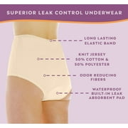 Wearever Women's Incontinence Underwear Reusable Bladder Control Panties for Feminine Care, Single Pair