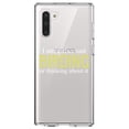 thumbnail image 1 of DistinctInk Clear Shockproof Hybrid Case for Samsung Galaxy Note 10 (6.3" Screen) - TPU Bumper Acrylic Back Tempered Glass Screen Protector - I'm Out Birding or Thinking About It, 1 of 1