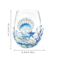 thumbnail image 3 of CuiLiyq 2D Printed Sea Creatures Stemless Wine Glass, Coastal Beach Themed Drinking Tumbler, Nautical Decor Glassware for Water, Wine, Cocktails, Unique Housewarming Gift for Sea Lovers, 3 of 8