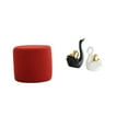 thumbnail image 1 of Elegante Taburete Otomano Con Detalles De Figura De Cisne, Perfecto Para Oficina, Dormitorio, Guardería, Apartamento Y Estantería, Entrada, Decoración De Mesa., 1 of 8