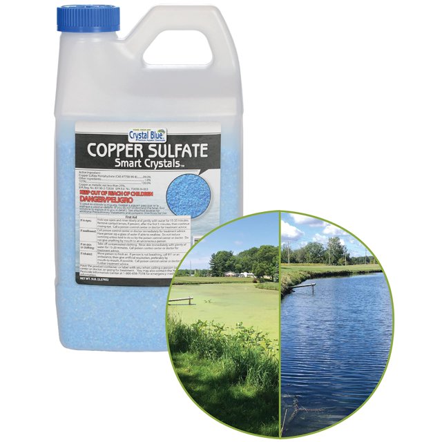 Sulfato de cobre Algaecide Crystal Blue, 2,27 kg, para algas de estanque