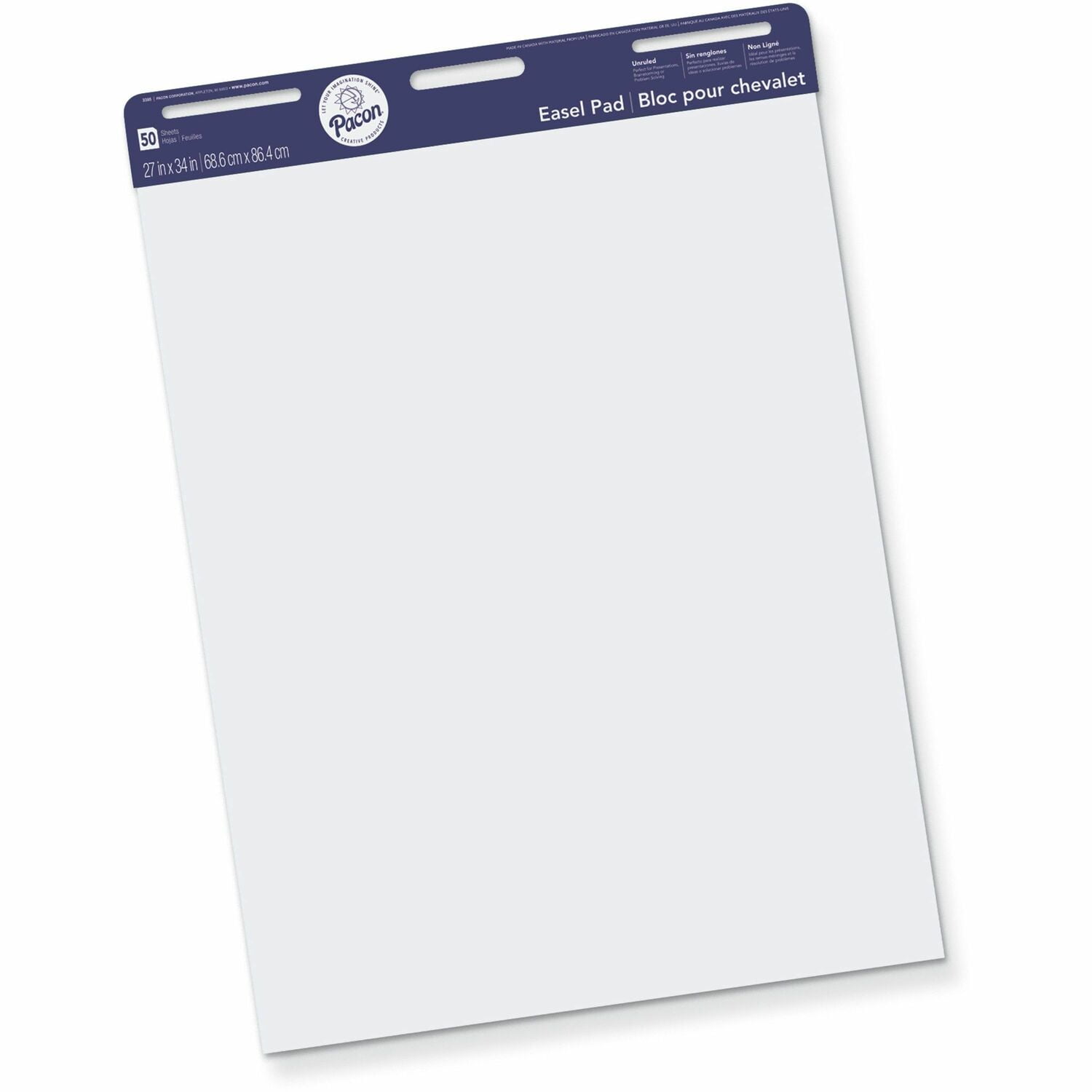 Easel Pad, Unruled, 27" x 34", White