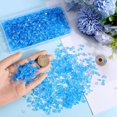 thumbnail image 3 of 1 Box 200g Blue Broken Glass Chips Crushed Glass Bulk Resin Art Small Chunky Flakes Sequins Irregular Crystal Pieces for Nail Arts DIY Vase Filler Jewelry Making Craft Decoration Supplies, 3 of 5