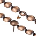 thumbnail image 4 of Uxcell 1 Pcs Iron Upholstery Tacks Strips 3.28ft Glossy Decorative Nail Trims with Nails Copper, 4 of 5
