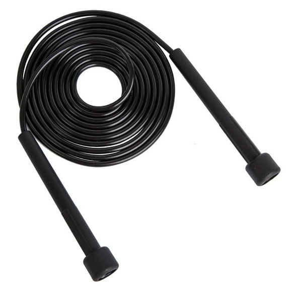 Jump Rope Gym Fitness Handle Equipment Gym Exercising Adjustable Workout Training Speed Skipping Equipment Portable School Professional Jumping Black