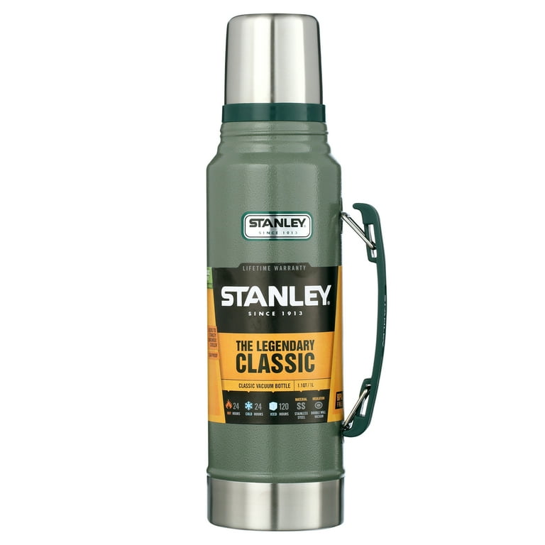 2 pack) STANLEY Classic Vacuum Bottle, Green/Silver - Walmart.com