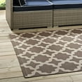 thumbnail image 4 of Modway Cerelia 108x143.5" Moroccan Trellis Fabric Area Rug in Light/Dark Beige, 4 of 9