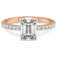 thumbnail image 3 of 5 Carat IGI Certified Emerald Shape Lab Grown Diamond Engagement Ring | 14K Rose Gold |Olivia Secret Halo Diamond Ring | FG-VS1-VS2 Quality Friendly Diamonds, 3 of 4