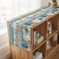 thumbnail image 6 of Table Runners 72 Inches Long Dress Scarves, Vintage Blue Coastal Farmhouse Kitchen/Dining Table Runner, Coffee Tablerunners, Summer Beach Starfish Shell Coral Nautical 16x72 Inch, 6 of 9