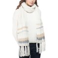 thumbnail image 1 of Inc Mixed-Striped Muffler Scarf, Gray, 1 of 1