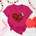 thumbnail image 6 of Jsaierl Womens Valentine's Day Shirts Love Heart Print Tees Trendy Short Sleeve Blouse Crewneck Holiday T-shirt Tops Valentines Day Gifts, 6 of 8