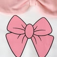 thumbnail image 4 of fatyb Summer Girls Long Sleeve Cotton Tops Bow Print Collar T-Shirts Kids Girls Cute Bottom Blouses, 4 of 5