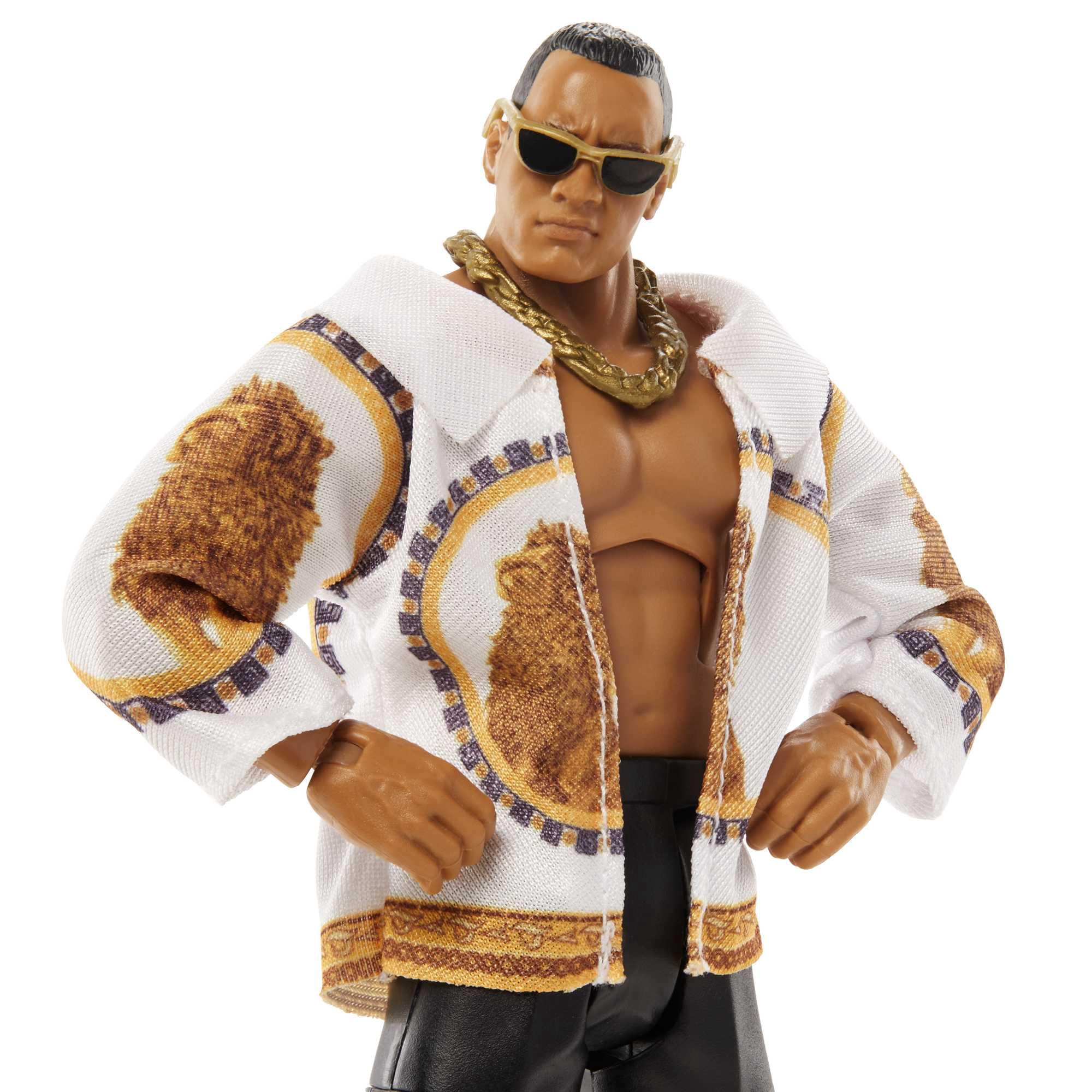 WWE The Rock Elite Collection Action Figure, 6-inch Posable Collectible