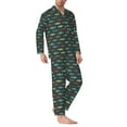 thumbnail image 2 of Sikiie River Freshwater Fish Mens Pajama Set, Soft Warm Long Sleeve Sleepwear, Cozy Button-Down Pjs for Men-Large, 2 of 7