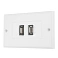 thumbnail image 3 of ABS USB Wall Plate USB 2.0 USB Plate, Wall Plate, For Hotel  Building, 3 of 8