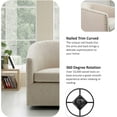 thumbnail image 4 of Locus Bono Swivel Accent Chair, Round Barrel Arm Chair for Office, Color Beige, 4 of 5