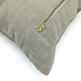 thumbnail image 4 of Fabdivine Thick Linen Hand Block Print Decorative Throw Pillow Cover , 14"X20", Gray, 4 of 5