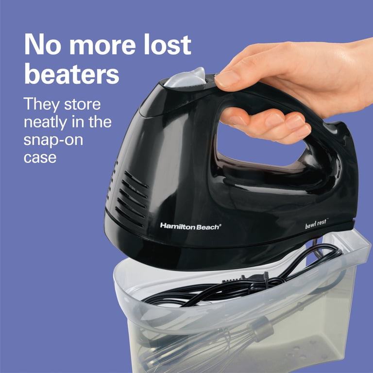 Hamilton Beach, 6-Speed Hand Mixer, with QuickBurst, Storage Case