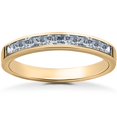 thumbnail image 1 of 14k Yellow Gold 1/2ct Princess Cut Channel Set Diamond Wedding Anniversary Ring, 1 of 2