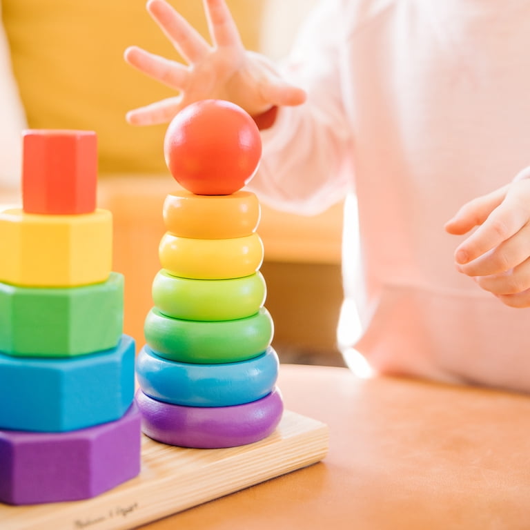 Melissa & Doug Geometric Stacker Wooden Toy, 21 Pieces photo 7