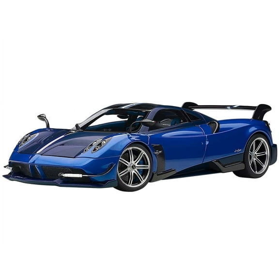 Pagani Huayra BC Blu Francia / Candy Blue Metallic with Carbon Accents 1/18 Model Car by Autoart