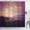 thumbnail image 1 of Ambesonne Wording Shower Curtain, Sunset on Beach, 69"Wx70"L, Multicolor, 1 of 3