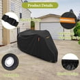 thumbnail image 5 of Limerenc Bicycle Covers Outdoor Waterproof, Bike Covers Outdoor Storage Waterproof  with Reflective Strips Storage Bag, Black, 5 of 5