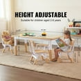 thumbnail image 2 of KFFKFF Ensemble de Table et Chaises Réglables pour Enfants, Table d'Activités Réglable en Hauteur pour Enfants de 2 à 8 Ans, Surface au Design Artistique, Table Polyvalente Jeunesse pour le Dessin, le Bricolage, la Lecture, l'Éducation, 2 of 9