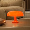 thumbnail image 3 of Lámpara de mesa de seta clásica, arte moderno Bauhaus, lámpara de mesita de noche de dormitorio, lámpara de mesa decorativa naranja de diseñador danés, 3 of 5