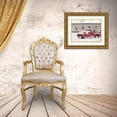 thumbnail image 3 of Deiter, Lori 24x19 Gold Ornate Wood Framed with Double Matting Museum Art Print Titled - Old Sled Works Red Truck, 3 of 4