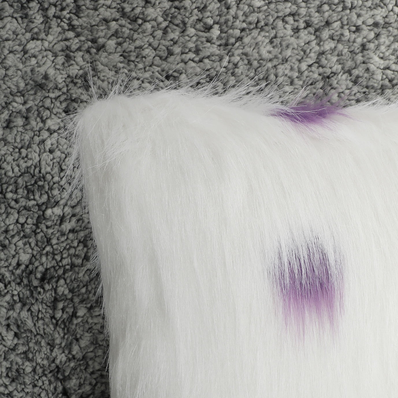 Nanshing Merino Style Super Soft & Fluffy Faux Fur Decorative Throw Pillow Cover, Cushion Case for Home Living Room, White, 2 Pack, 18" x 18"