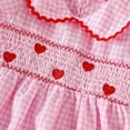 thumbnail image 6 of Fozruso Girls Lace Dress Toddler Girls Short Sleeve Valentine's Day Plaid Dresses Party Dance Dress Sizes 6-12 Months, 6 of 6