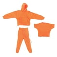 thumbnail image 4 of 1/12 Male Female Sweatshirt Outfit for 6" Wind Coat Action Figure Orange, 4 of 7