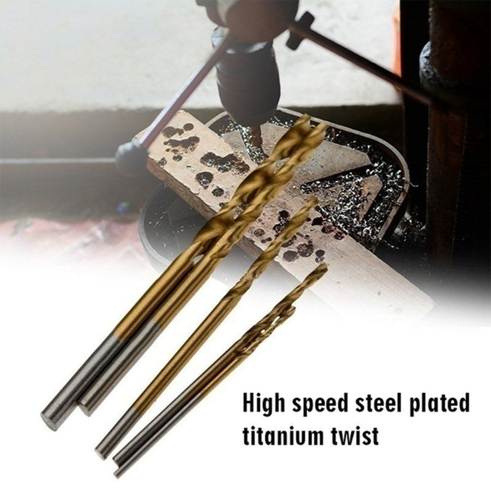 50 in 1 Titanium Coated HSS High Speed Steel Drill Bit Set Tool 1/1.5/2/2.5/3mm 