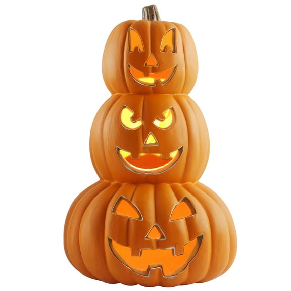 14in Jack O Lanterns Light Up Halloween Pumpkin with LED Bulb Indoor/Outdoor Decoration