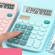 thumbnail image 1 of Calculadora de escritorio estándar de 12 dígitos con energía solar y de batería, calculadora para estudiantes, para oficina, escuela, hogar y negocios, color azul, 1 of 5