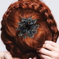 thumbnail image 2 of Pinza para el pelo con diamantes de imitación, pinza para el pelo con flor para niña, pinza decorativa con flor pequeña, 2 of 7