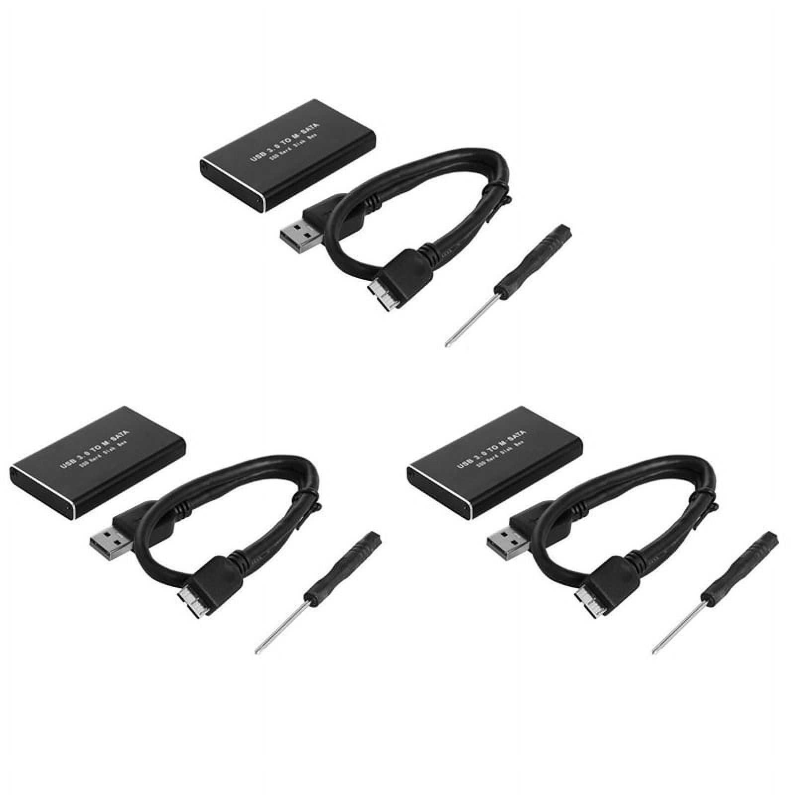 3X MSATA to USB 3.0 SSD Enclosure External Hard Drive Disk Box Storage Case Adapter for 30X50mm 30X30mm MSATA SSD