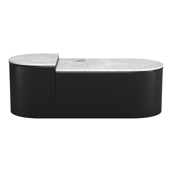Ormara Coffee Table Set (2-Piece) White & Black